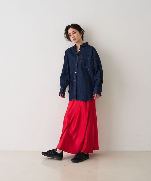 Rouge vif la cle / ルージュ・ヴィフ ラクレ ロング・マキシ丈スカート | サテンマーメイドイージーロングスカート【予約】 | 詳細26