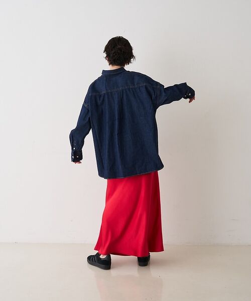 Rouge vif la cle / ルージュ・ヴィフ ラクレ ロング・マキシ丈スカート | サテンマーメイドイージーロングスカート【予約】 | 詳細27