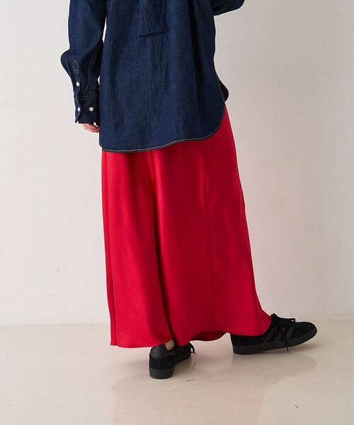 Rouge vif la cle / ルージュ・ヴィフ ラクレ ロング・マキシ丈スカート | サテンマーメイドイージーロングスカート【予約】 | 詳細23