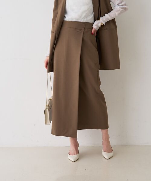 Rouge vif la cle / ルージュ・ヴィフ ラクレ ロング・マキシ丈スカート | 【セットアップ対応】ラップタイトスカート【予約】 | 詳細1