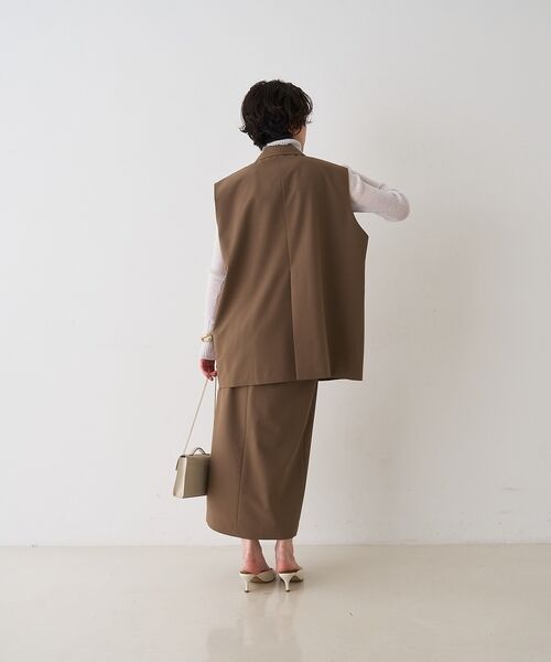 Rouge vif la cle / ルージュ・ヴィフ ラクレ ロング・マキシ丈スカート | 【セットアップ対応】ラップタイトスカート【予約】 | 詳細10