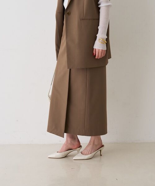 Rouge vif la cle / ルージュ・ヴィフ ラクレ ロング・マキシ丈スカート | 【セットアップ対応】ラップタイトスカート【予約】 | 詳細2