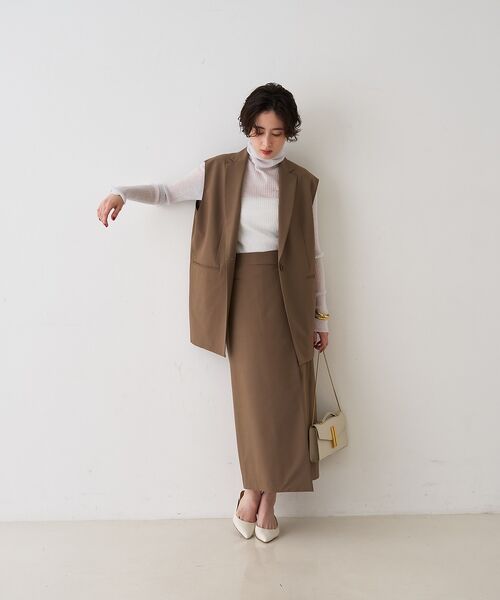 Rouge vif la cle / ルージュ・ヴィフ ラクレ ロング・マキシ丈スカート | 【セットアップ対応】ラップタイトスカート【予約】 | 詳細5