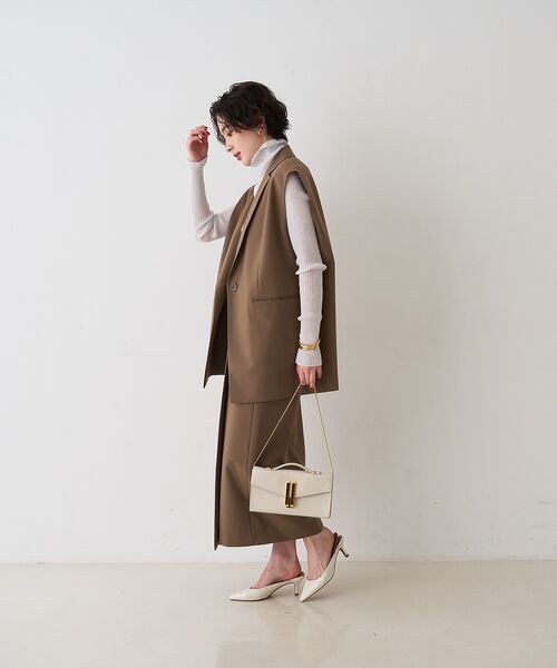 Rouge vif la cle / ルージュ・ヴィフ ラクレ ロング・マキシ丈スカート | 【セットアップ対応】ラップタイトスカート【予約】 | 詳細9