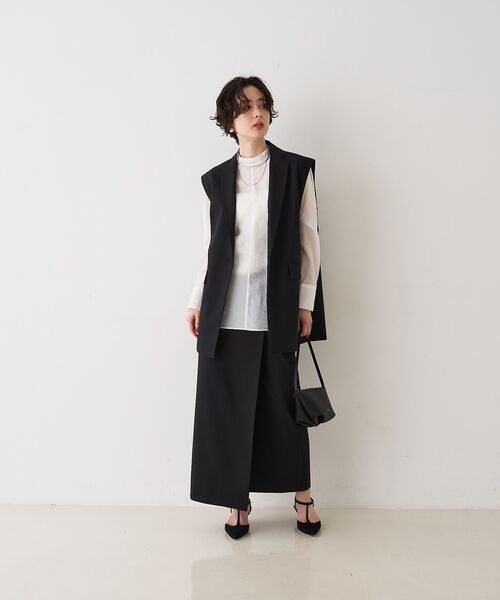 Rouge vif la cle / ルージュ・ヴィフ ラクレ ロング・マキシ丈スカート | 【セットアップ対応】ラップタイトスカート【予約】 | 詳細24