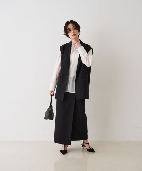 Rouge vif la cle / ルージュ・ヴィフ ラクレ ロング・マキシ丈スカート | 【セットアップ対応】ラップタイトスカート【予約】 | 詳細28