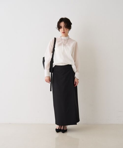 Rouge vif la cle / ルージュ・ヴィフ ラクレ ロング・マキシ丈スカート | 【セットアップ対応】ラップタイトスカート【予約】 | 詳細30