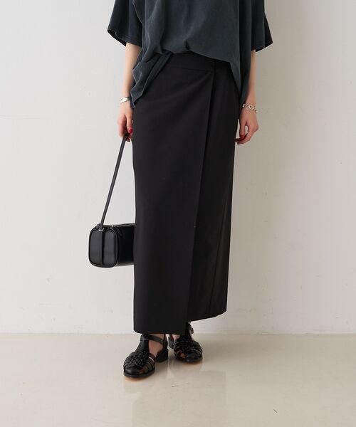 Rouge vif la cle / ルージュ・ヴィフ ラクレ ロング・マキシ丈スカート | 【セットアップ対応】ラップタイトスカート【予約】 | 詳細15