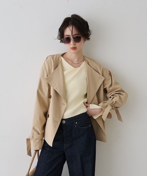 Rouge vif la cle / ルージュ・ヴィフ ラクレ トレンチコート | 【撥水・防花粉加工】【一部店舗限定】キャンディスリーブショートトレンチコート【予 | 詳細1