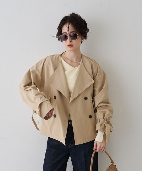 Rouge vif la cle / ルージュ・ヴィフ ラクレ トレンチコート | 【撥水・防花粉加工】【一部店舗限定】キャンディスリーブショートトレンチコート【予 | 詳細3