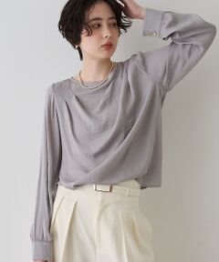 【一部店舗限定】ドレープサテンブラウス【予約】