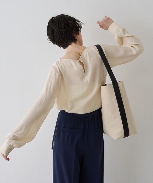 Rouge vif la cle / ルージュ・ヴィフ ラクレ シャツ・ブラウス | 【一部店舗限定】ドレープサテンブラウス【予約】 | 詳細4