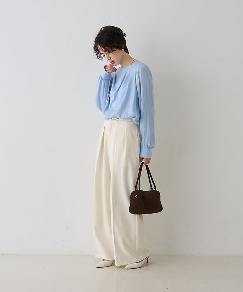 Rouge vif la cle / ルージュ・ヴィフ ラクレ シャツ・ブラウス | 【一部店舗限定】ドレープサテンブラウス【予約】 | 詳細22