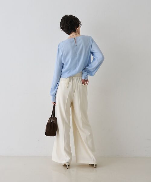 Rouge vif la cle / ルージュ・ヴィフ ラクレ シャツ・ブラウス | 【一部店舗限定】ドレープサテンブラウス【予約】 | 詳細24