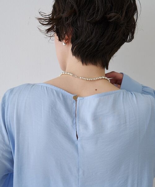 Rouge vif la cle / ルージュ・ヴィフ ラクレ シャツ・ブラウス | 【一部店舗限定】ドレープサテンブラウス【予約】 | 詳細28