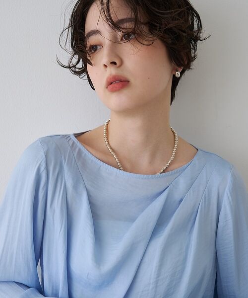 Rouge vif la cle / ルージュ・ヴィフ ラクレ シャツ・ブラウス | 【一部店舗限定】ドレープサテンブラウス【予約】 | 詳細29