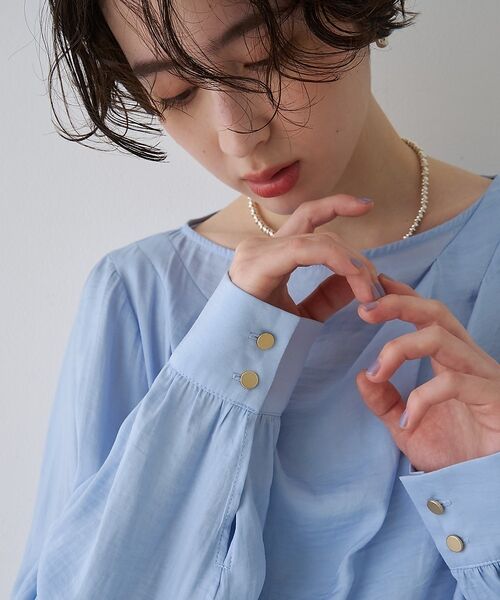 Rouge vif la cle / ルージュ・ヴィフ ラクレ シャツ・ブラウス | 【一部店舗限定】ドレープサテンブラウス【予約】 | 詳細30