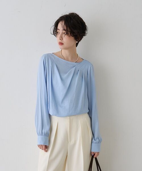 Rouge vif la cle / ルージュ・ヴィフ ラクレ シャツ・ブラウス | 【一部店舗限定】ドレープサテンブラウス【予約】 | 詳細13