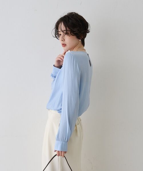 Rouge vif la cle / ルージュ・ヴィフ ラクレ シャツ・ブラウス | 【一部店舗限定】ドレープサテンブラウス【予約】 | 詳細15