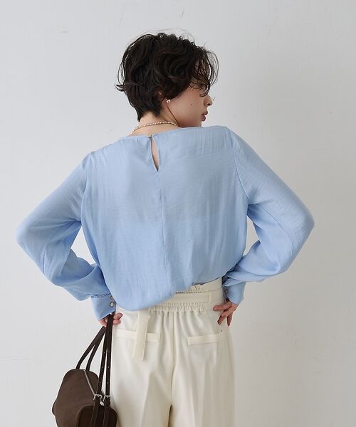 Rouge vif la cle / ルージュ・ヴィフ ラクレ シャツ・ブラウス | 【一部店舗限定】ドレープサテンブラウス【予約】 | 詳細17