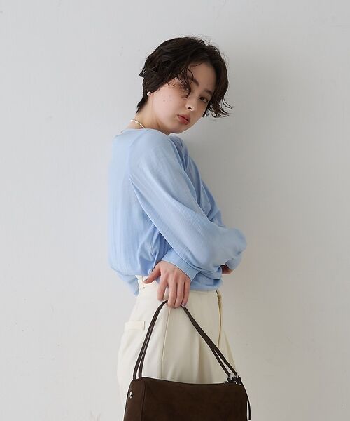 Rouge vif la cle / ルージュ・ヴィフ ラクレ シャツ・ブラウス | 【一部店舗限定】ドレープサテンブラウス【予約】 | 詳細18