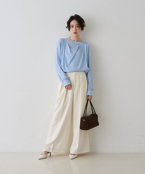 Rouge vif la cle / ルージュ・ヴィフ ラクレ シャツ・ブラウス | 【一部店舗限定】ドレープサテンブラウス【予約】 | 詳細19