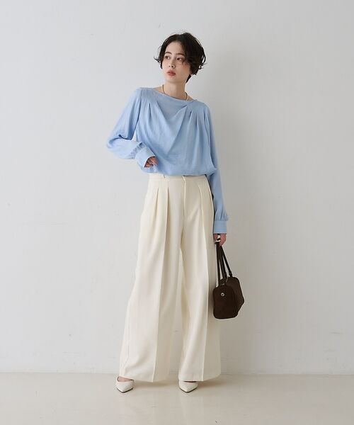 Rouge vif la cle / ルージュ・ヴィフ ラクレ シャツ・ブラウス | 【一部店舗限定】ドレープサテンブラウス【予約】 | 詳細20