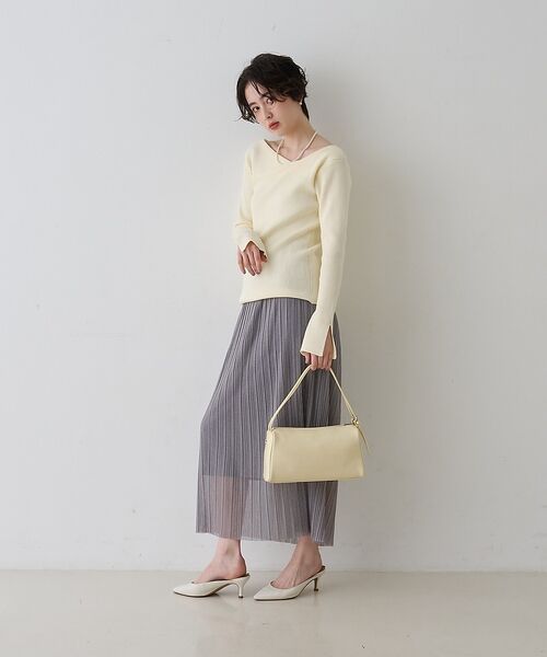 Rouge vif la cle / ルージュ・ヴィフ ラクレ ニット・セーター | 【一部店舗限定】ドレープスリットスリーブリブニット【予約】 | 詳細10