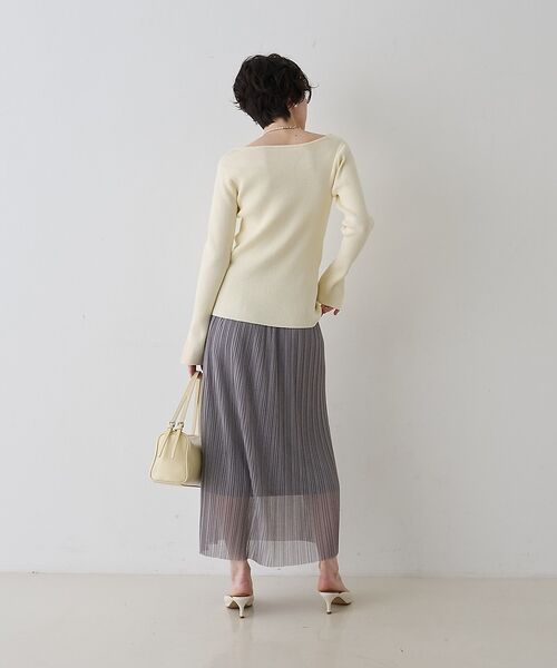 Rouge vif la cle / ルージュ・ヴィフ ラクレ ニット・セーター | 【一部店舗限定】ドレープスリットスリーブリブニット【予約】 | 詳細11