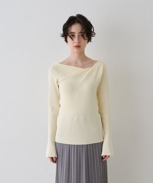 Rouge vif la cle / ルージュ・ヴィフ ラクレ ニット・セーター | 【一部店舗限定】ドレープスリットスリーブリブニット【予約】 | 詳細24