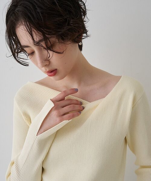 Rouge vif la cle / ルージュ・ヴィフ ラクレ ニット・セーター | 【一部店舗限定】ドレープスリットスリーブリブニット【予約】 | 詳細28