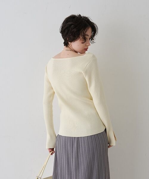 Rouge vif la cle / ルージュ・ヴィフ ラクレ ニット・セーター | 【一部店舗限定】ドレープスリットスリーブリブニット【予約】 | 詳細4