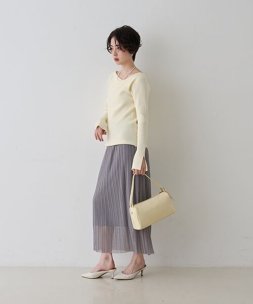 Rouge vif la cle / ルージュ・ヴィフ ラクレ ニット・セーター | 【一部店舗限定】ドレープスリットスリーブリブニット【予約】 | 詳細9