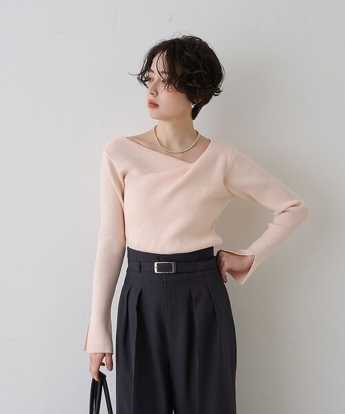 Rouge vif la cle / ルージュ・ヴィフ ラクレ ニット・セーター | 【一部店舗限定】ドレープスリットスリーブリブニット【予約】 | 詳細2