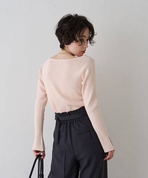Rouge vif la cle / ルージュ・ヴィフ ラクレ ニット・セーター | 【一部店舗限定】ドレープスリットスリーブリブニット【予約】 | 詳細4