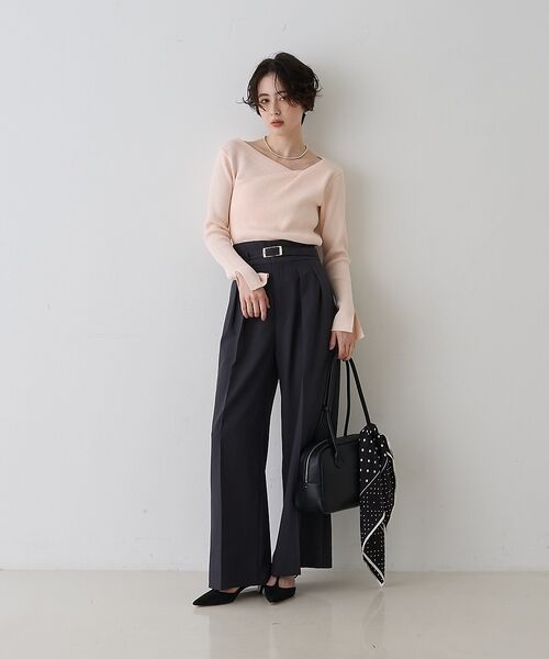 Rouge vif la cle / ルージュ・ヴィフ ラクレ ニット・セーター | 【一部店舗限定】ドレープスリットスリーブリブニット【予約】 | 詳細5