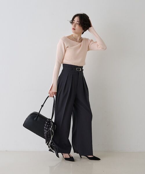 Rouge vif la cle / ルージュ・ヴィフ ラクレ ニット・セーター | 【一部店舗限定】ドレープスリットスリーブリブニット【予約】 | 詳細6