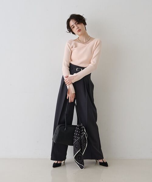 Rouge vif la cle / ルージュ・ヴィフ ラクレ ニット・セーター | 【一部店舗限定】ドレープスリットスリーブリブニット【予約】 | 詳細8