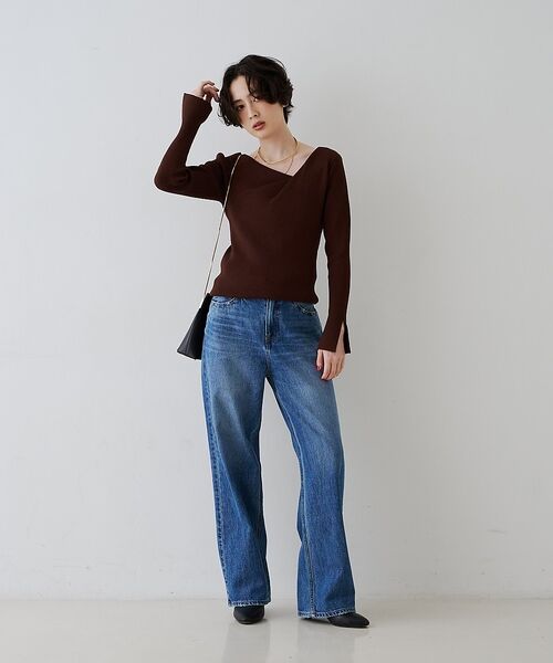 Rouge vif la cle / ルージュ・ヴィフ ラクレ ニット・セーター | 【一部店舗限定】ドレープスリットスリーブリブニット【予約】 | 詳細20