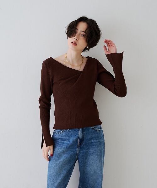 Rouge vif la cle / ルージュ・ヴィフ ラクレ ニット・セーター | 【一部店舗限定】ドレープスリットスリーブリブニット【予約】 | 詳細12