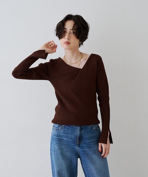 Rouge vif la cle / ルージュ・ヴィフ ラクレ ニット・セーター | 【一部店舗限定】ドレープスリットスリーブリブニット【予約】 | 詳細13