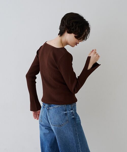 Rouge vif la cle / ルージュ・ヴィフ ラクレ ニット・セーター | 【一部店舗限定】ドレープスリットスリーブリブニット【予約】 | 詳細16
