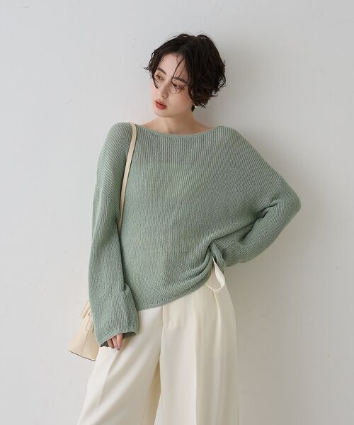 Rouge vif la cle / ルージュ・ヴィフ ラクレ ニット・セーター | 【一部店舗限定】バックスリット ゆるメッシュニット | 詳細15