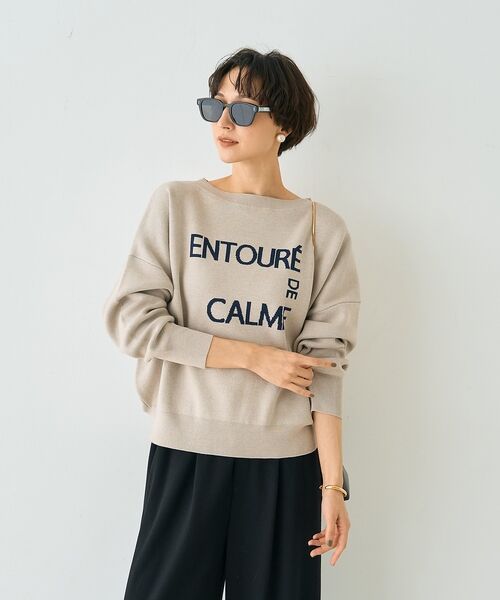 Rouge vif la cle / ルージュ・ヴィフ ラクレ ニット・セーター | 【2026SS新作】ジャガードロゴニット ENTOURE DE CALME【予約 | 詳細2