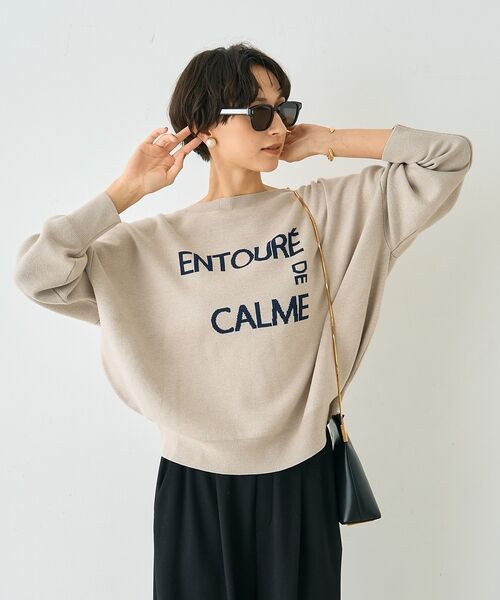 Rouge vif la cle / ルージュ・ヴィフ ラクレ ニット・セーター | 【2026SS新作】ジャガードロゴニット ENTOURE DE CALME【予約 | 詳細3