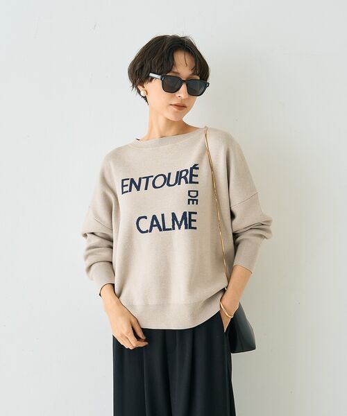 Rouge vif la cle / ルージュ・ヴィフ ラクレ ニット・セーター | 【2026SS新作】ジャガードロゴニット ENTOURE DE CALME【予約 | 詳細4