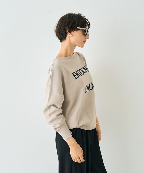 Rouge vif la cle / ルージュ・ヴィフ ラクレ ニット・セーター | 【2026SS新作】ジャガードロゴニット ENTOURE DE CALME【予約 | 詳細5