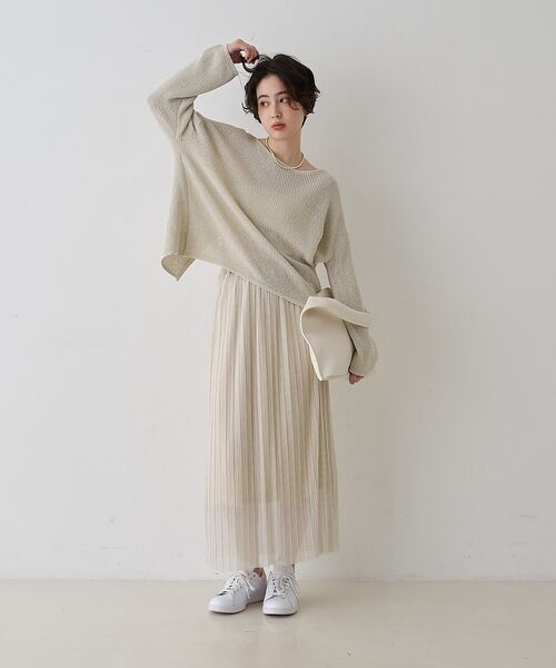 Rouge vif la cle / ルージュ・ヴィフ ラクレ ロング・マキシ丈スカート | 【一部店舗限定】ラメシアープリーツスカート | 詳細8