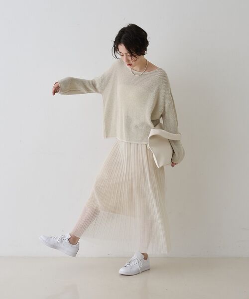 Rouge vif la cle / ルージュ・ヴィフ ラクレ ロング・マキシ丈スカート | 【一部店舗限定】ラメシアープリーツスカート | 詳細9