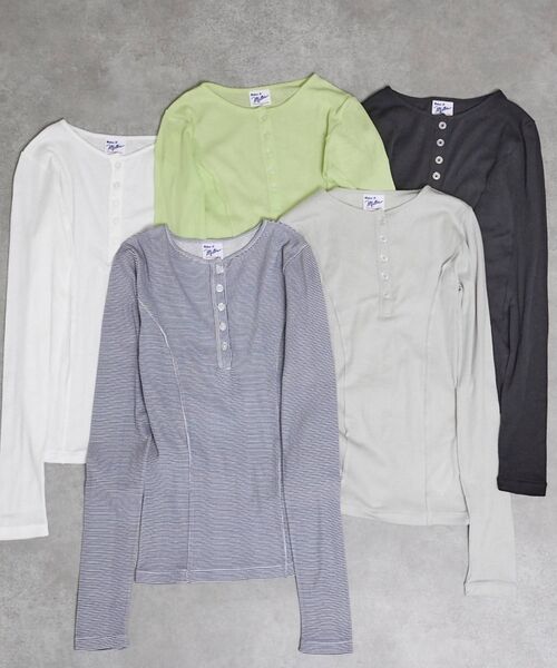 Rouge vif la cle / ルージュ・ヴィフ ラクレ Tシャツ | 【MILLER/ミラー】Light Prib Henly L/S Tee / ラ | 詳細7